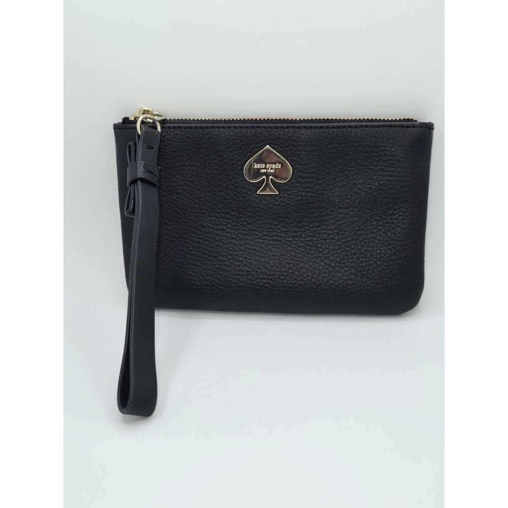 Kate Spade New York L117354 Women's Black Leather Wristlet